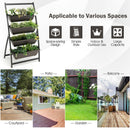 4-Tier Vertical Raised Garden Bed with 4 Containers and Drainage Holes