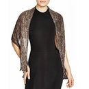 Aqua Shimmering Crinkle Silk Blend Evening Wrap