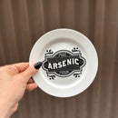Arsenic Dessert Plate | Victorian-inspired Ceramic Round Dish Plate | 6"