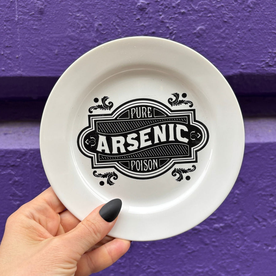 Arsenic Dessert Plate | Victorian-inspired Ceramic Round Dish Plate | 6
