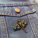 Art Nouveau Fairy Brooch | Vintage Enchanted Fairytale Pin 1.8" x 1.6"