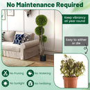 4 FT Artificial Boxwood Topiary Ball Tree in Weighted Pot with Triple Ball