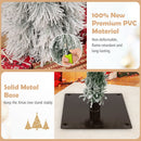 Artificial Christmas Tree Set of 3 with Snow-flocked Branch Tips and LED Lights