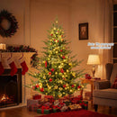 Artificial Christmas Tree with Branch Tips and Warm White LED Lights