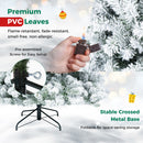 Snow-Flocked Artificial Christmas Tree 6 ft with Metal Stand