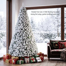 Snow-Flocked Artificial Christmas Tree 9 ft with Metal Stand