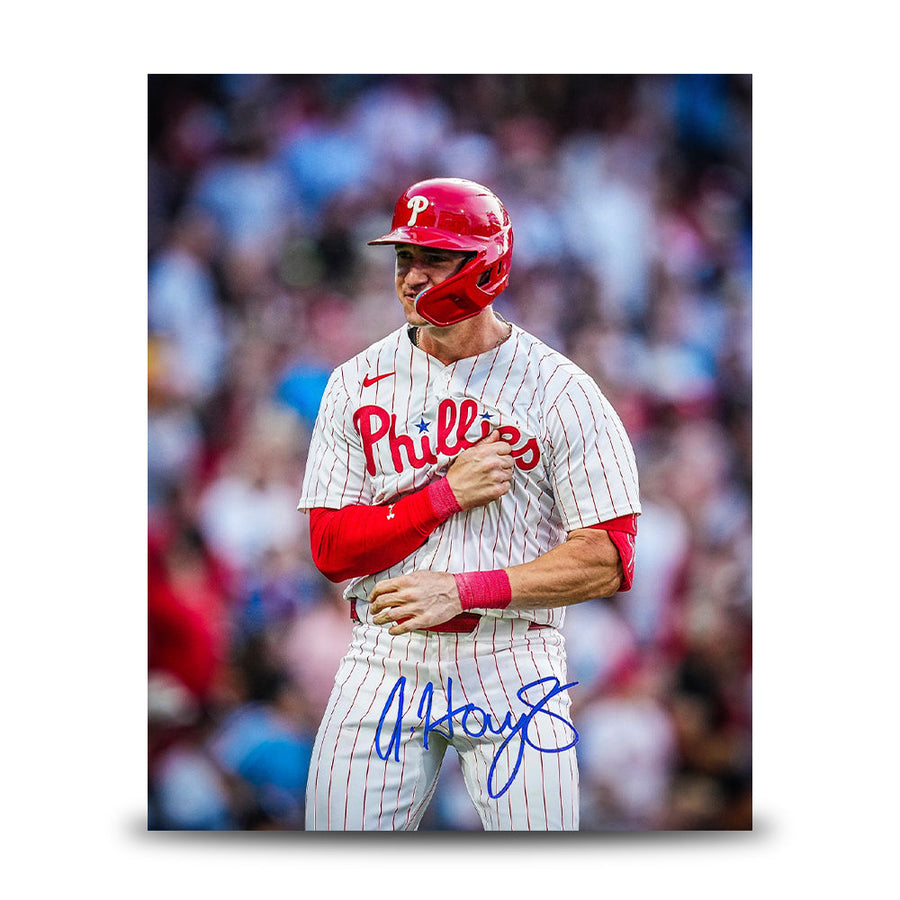 Austin Hays Chest Pound Autographed Philadelphia Phillies 8
