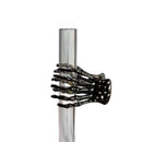 Skeleton Hand Straw Charm - Metal