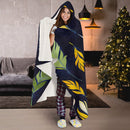 Personalized Botanical Leaf Hooded Blanket | Custom Name Gift