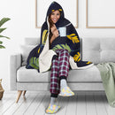 Personalized Botanical Leaf Hooded Blanket | Custom Name Gift