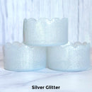 Silver Glitter Scalloped Tumbler Boot