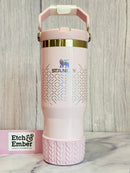 Pink Icicle Shimmer MACRAME Tumbler Boot