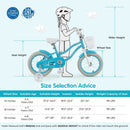 14/16/18 Inch Kids Bike with Dual Brakes and Adjustable Seat