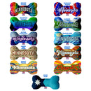 Pet & Dog Plush Bone Toys, "Minnesota State Options" (Available in different pattern options)