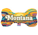 Pet & Dog Plush Bone Toys, "Montana State Options" (Available in different pattern options)