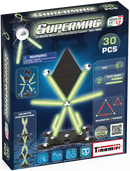 Tinamiri Supermag - Glow 30 - Magnetic Building Set, Educational construction fun, 30 piece set, Magnet Toys, 0657