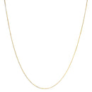 Solid 14K Yellow Gold 0.75mm Classic Box Chain Necklace. Unisex Chain - Size 16 Inches