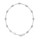 14K White Gold 1/2 Cttw Bezel Set Lab Grown Diamond Station Bracelet