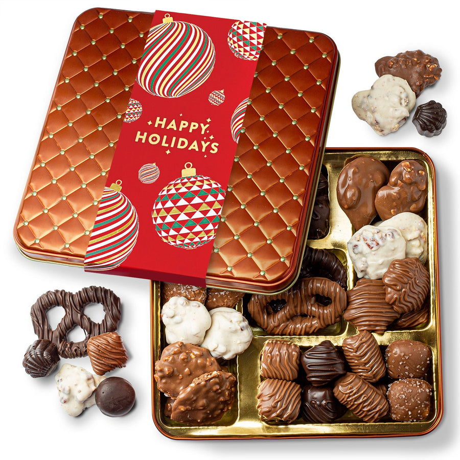 Christmas Chocolate Gift Box – Gourmet Holiday Chocolate Assortment with Festive Sleeve