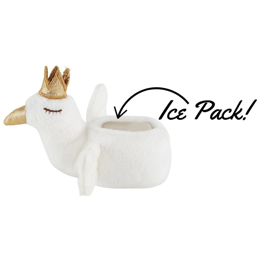 Baby Gift Serene Swan Comfort Toy for Baby in White | Boo-boos Relief Toy | 4.25