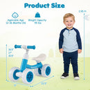 Baby Balance Bike with Adjustable Handlebar and Seat with Lighting Wheels