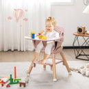 6-in-1 Baby High Chair with Removable Dishwasher and Safe Tray-Pink