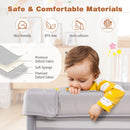 Baby Playpen with Mat and Breathable Mesh-Gray