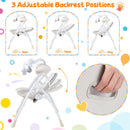 Electric Foldable Baby Rocking Chair with Adjustable Backrest