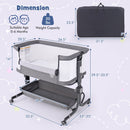 Bedside Sleeper Bassinet with 6-Level Adjustable Height
