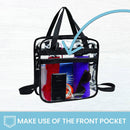 Bagsko Clear Bag, Stadium Approved With Zipper Closure And Front Pocket