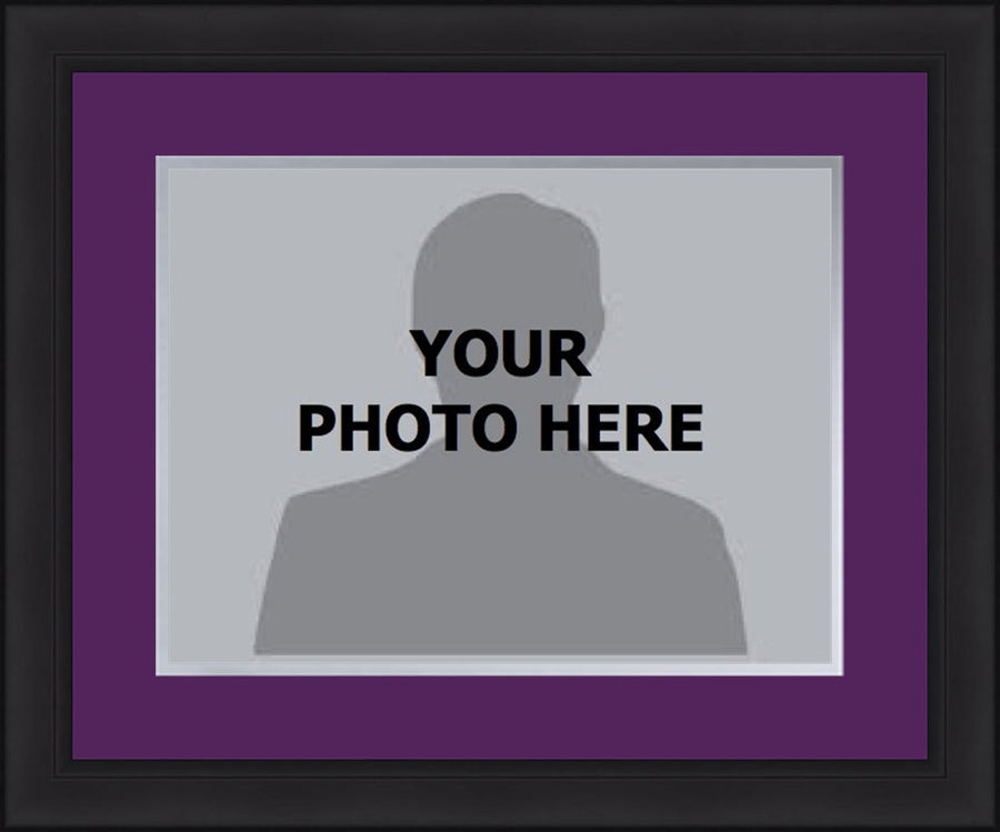 MLB Baseball Photo Picture Frame Kit - Colorado Rockies (Purple Matting, Gray Trim)
