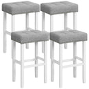 2 Pieces Counter Height Bar Stools with Sponge Padded Cushion