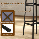 Bar Stools Set of 2 with Sturdy Metal Frame and Footrest