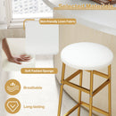 Bar Stools Set of 2 with Sturdy Metal Frame and Footrest