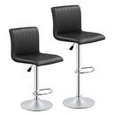 Bar Stools Set of 2 Adjustable Swivel Barstools with Back and Footrest