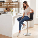 Bar Stools Set of 2 Adjustable Swivel Barstools with Back and Footrest