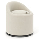 Barrel Chair with Storage 360° Swivel Upholstered Vanity Chair