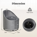 Barrel Chair with Storage 360° Swivel Upholstered Vanity Chair