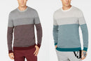 Tasso Elba Mens Colorblocked Supima Pullover Sweater