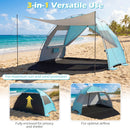 Beach Tent Sun Shelter with Canopy Pop-Up Easy Setup UPF50+ Sun Protection