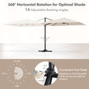 9.5 Feet Square Patio Cantilever Umbrella with 360° Rotation