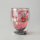 Best Birthday Ever Confetti Cup! Double-Wall Stemless Party Glass With Sequins Inside