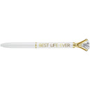 Best Life Ever Gem Pen in Gift Box | Jewel-Topped Gift Pen in Gold