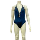 La Blanca Women's Deco Stud Halter Mio One Piece Swimsuit, Size 12