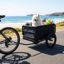 Bike Cargo Trailer with Bag and Cover Heavy-Duty Bicycle Wagon Cart-Black