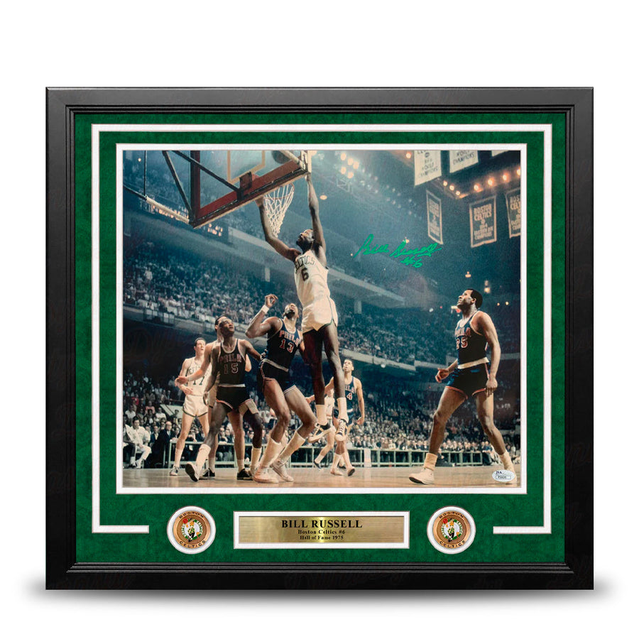 Bill Russell at the Rim Boston Celtics Autographed 16