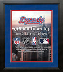 NHL Hockey Photo Picture Frame Kit - Columbus Blue Jackets (Blue Matting, Red Trim)