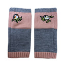 Bird Applique Arm Warmers | Fingerless Gloves in Black, Pink, or Green