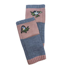 Bird Applique Arm Warmers | Fingerless Gloves in Black, Pink, or Green
