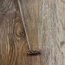 Bitch Script Nameplate Necklace in Silver or Gold